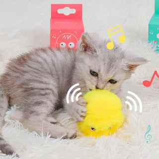 Cat Chirping Interactive Fluffy Ball Toy