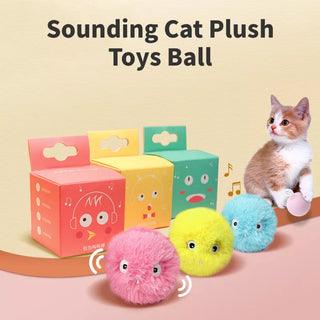 Cat Chirping Interactive Fluffy Ball Toy